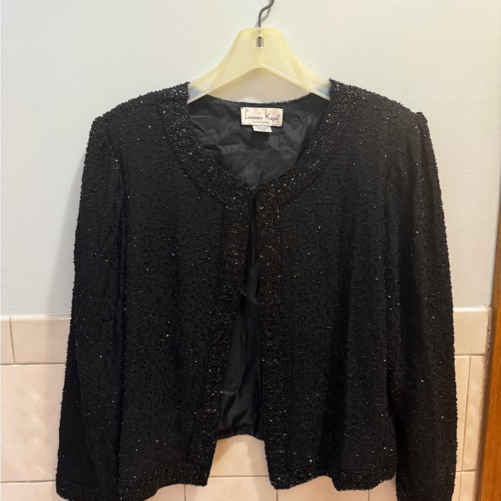 Laurence Kazar Black Beaded Women's Blazer